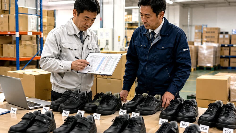 法人向け安全靴のまとめ買い・導入前チェックのイメージ