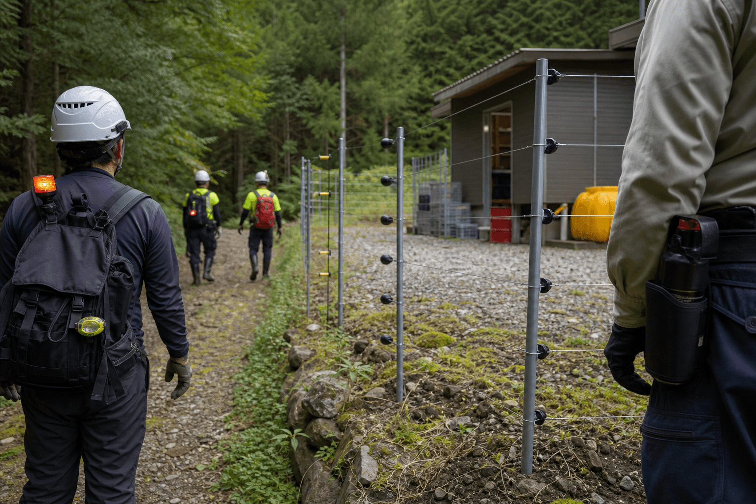 熊鈴・電気柵・撃退スプレーなど役割の異なる対策を示すイメージ