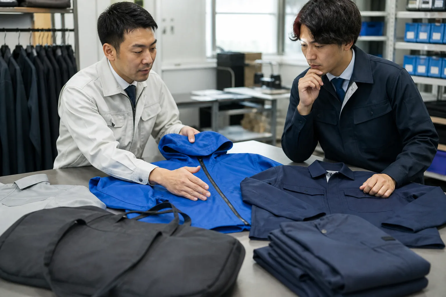 複数の繊維素材アイテムに撥水メンテナンスを検討するイメージ