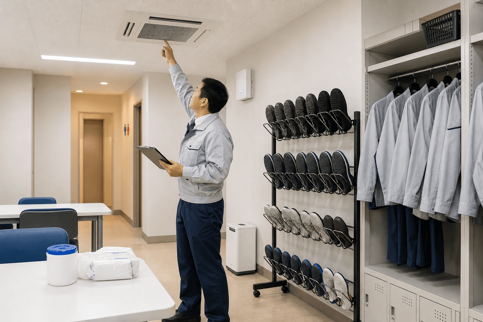 工場の休憩室・更衣室・トイレの臭い対策