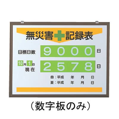 無災害記録表(数字板のみ) 899-22