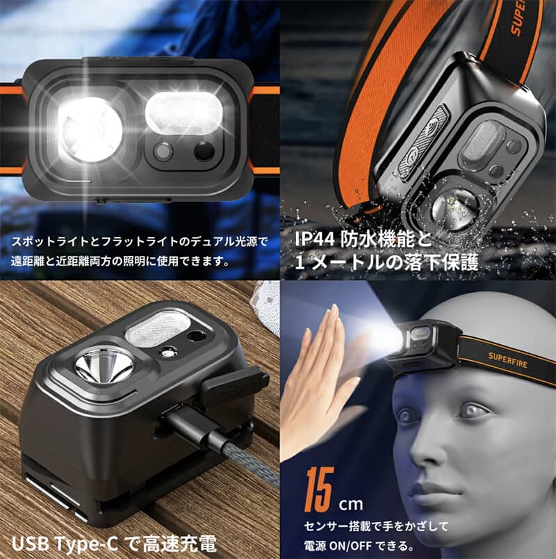 充電式LEDヘッドライト HL23※名称仮