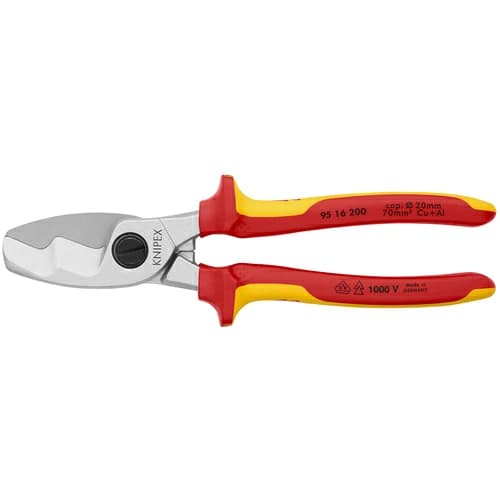 KNIPEX 絶縁ケーブルカッター 1000V絶縁ハンドル 200mm 9516200の商品サムネイル