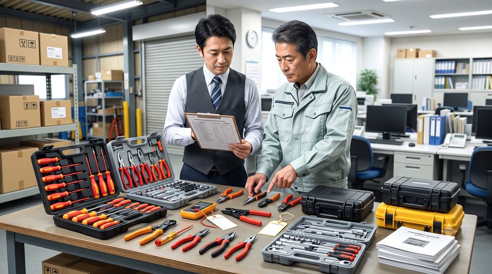 絶縁工具の管理台帳を記録するイメージ