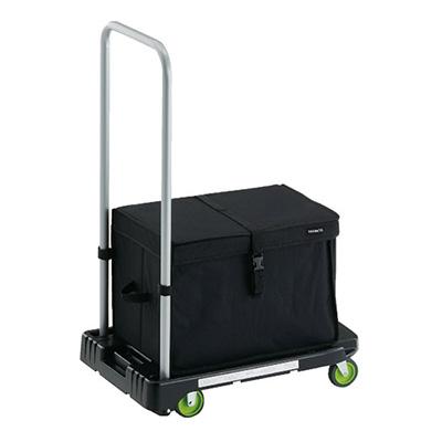 樹脂台車 アクロキャリー 折畳収納BOX付 ブラック AC-1-BK-THB
