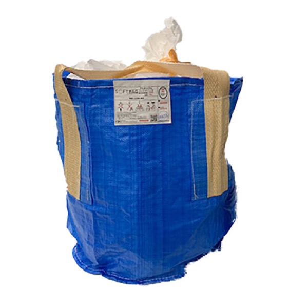 コンテナバッグ 丸型 100L 青色 耐荷重100kg 排出口無し（10枚）